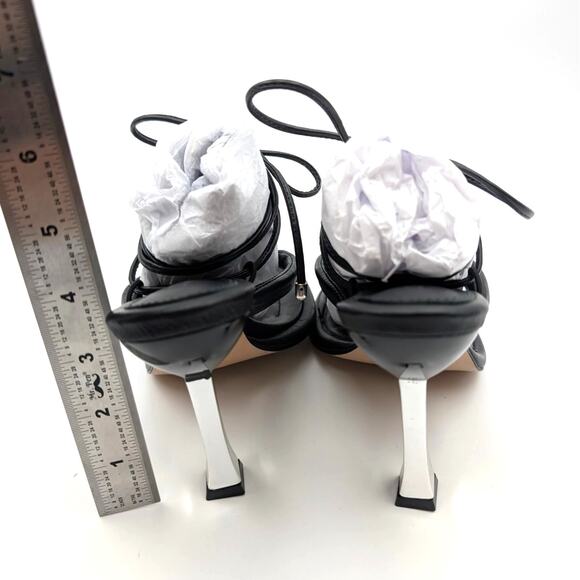 Schutz Meghan Stiletto High Heel Sandals Open Toe Women's Black Size US7B EU38 - Picture 4 of 11